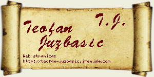 Teofan Juzbašić vizit kartica